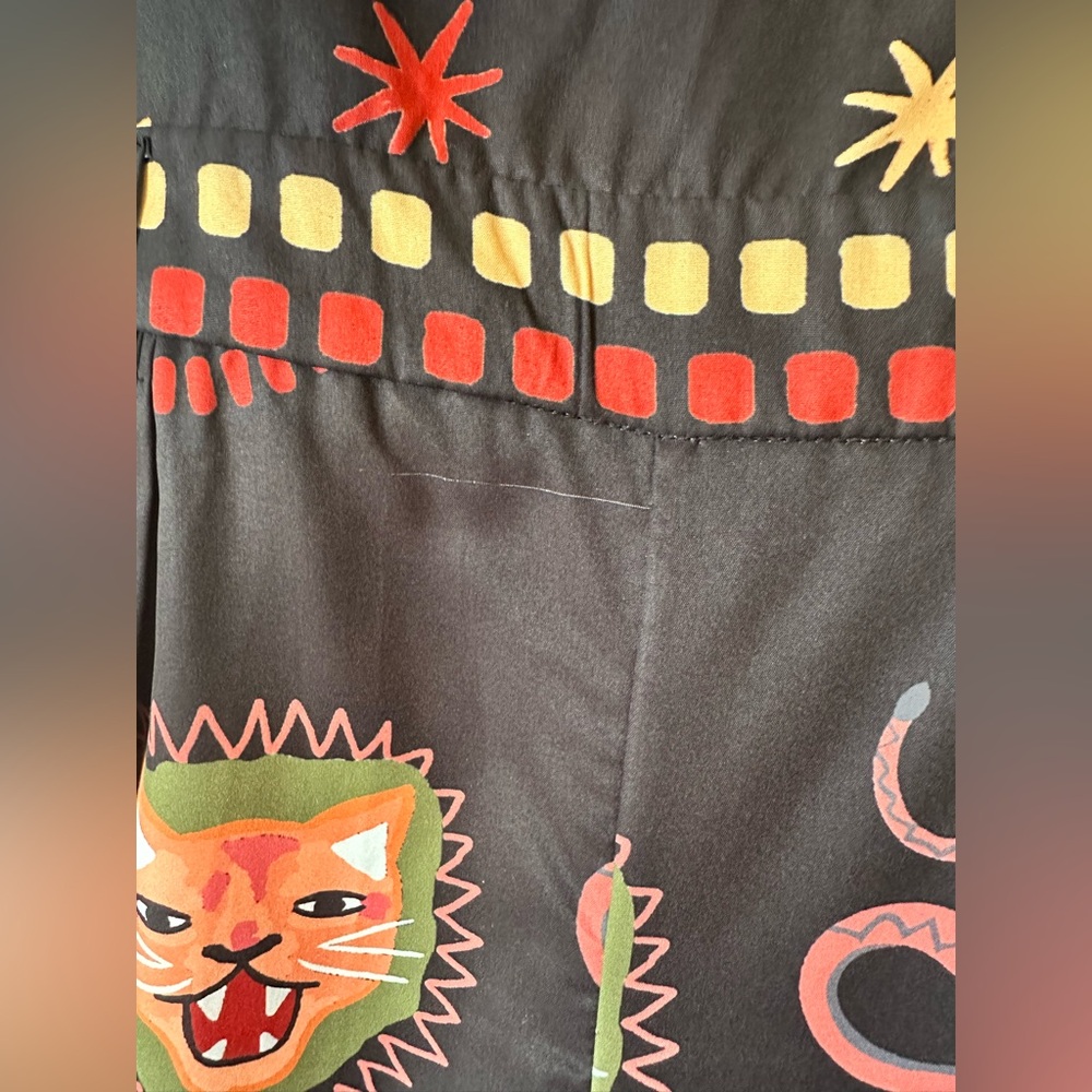 Cajuni Boho Leopard Devil's Eye Snake Bird Wide leg Jumpsuit Witchy SHEIN L - Picture 11 of 16